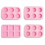 2oz Mooncake Glycerin Chocolate Silicone Mold Pan 4 Type Kitchen Baking Tools for sale