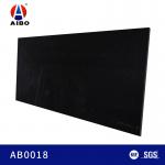 18MM Shiny Black Artificial Quartz Stone Home Worktop Materials for sale