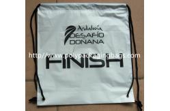 China Frosted CPE Plain Plastic Drawstring Backpack with Double Shoulders supplier
