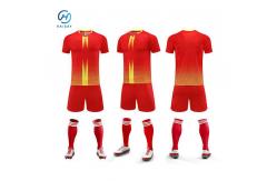 China Personalized Customized Football Team Jersey Made of Quick-Dry Polyester Fabric supplier