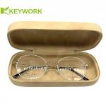 Metal Portable Primary Color Style Vintage Oil Wax PU Leather Stylish Eyewear Glasses Case for sale