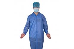 China CE Certificated Disposable Anti-Bacterial Protective Medical PP/SMS Long Lab Coat supplier