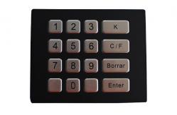 China IP67 Metal Numeric Keypad 16 Keys For Security Atm Access Control supplier