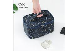 China Large Capacity Printed Nylon Cosmetic Makeup Organizer Bag With Handle supplier