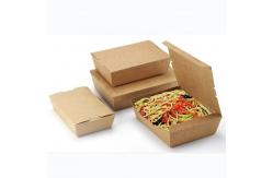 China Disposable recyclable custom takeaway salad box kraft paper food packaging box supplier