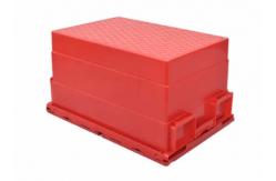 China Custom Storage Nesting Tote Boxes With Attached Lids supplier