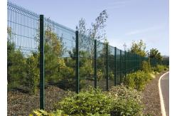 China Pvc Coated Peach Post 3d Curved Fence Folding Welded Wire Mesh supplier