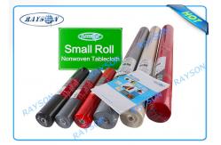 China Biodegradable Disposable PP Non Woven Textiles / Printed Polyester Tablecloths In Roll supplier