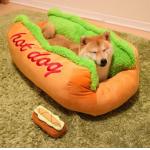 Soft Fiber 0.8kg OEM And ODM Dog Lounger Bed for sale