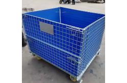 China Powder Coating Stackable Steel Pallet Cage For Efficient Warehouse supplier