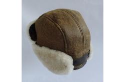 China Wholesale new design sheepskin shearling trapper sheepskin winter hat supplier