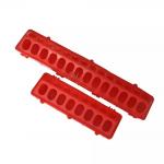 Red Plastic Flip Top Chicken Feeder 28 Holes For Chick Bird Parrot for sale
