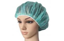 China Electronics V102 Disposable Non-Woven PP Round Bouffant Caps with Elastic Rubber supplier
