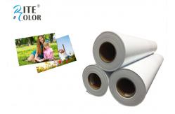 China 42 Width RC Glossy Photo Paper , White Inkjet Photographic Paper Roll supplier