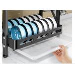 Foldable Multi Layer Kitchen Shelf Floor Standing Dish Storage Rack for sale