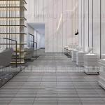 Hotel Apartment Carpet Floor Porcelain Tiles Ceramic Texture Anti - Slip Strip Pattern for sale