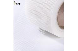 China 55g Self-adhesive mesh tape caulking tape mesh autoadhesive 8mesh fiberglass tape supplier