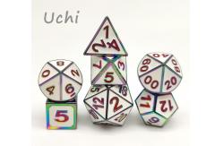 China Hand Pouring Metal RPG Dice 7 Piece Set Multipurpose Lightweight supplier