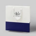 White Eco Friendly Reusable Shopping Bags Custom Kraft Paper Packaging Bags