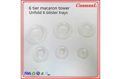 China French 6 Tier Macaron Tower Stand Round Clear Plastic Cupcake Stand supplier