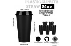 China 16oz BPA Free Personalized Reusable Plastic Coffee Cups With Lids supplier