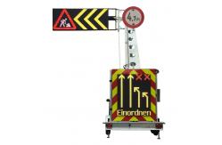 China Outdoor EN12966 Trailer Mounted VMS Solar Powered Stop Traffic Sign supplier