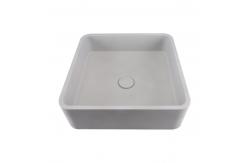 China Square Shape Concrete Wash Basin With Center Drain Location In Functional Design supplier