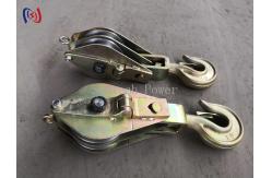 China Transmission Lines Dual Sheave Hoisting Knots Iron Lifting Block And Tackle supplier
