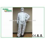 Type 5/6 Disposable Coveralls With Hood Splash Proof SMS Chemical Coveralls for sale