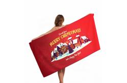 China Custom Digital Printed Beach Towel Blankets Microfibre 80X160 supplier
