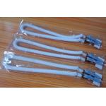 China coil tether factory hot selling solid white spiral tether coils w/metal clip on 2end for sale