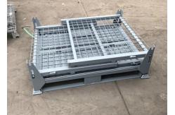 China 100~2000kg Warehouse Wire Container Rolling Storage Cage stackable supplier