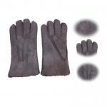 Winter Lamb Fur Merino Shearling Sheepskin Gloves Grey Color Fashion Style for sale