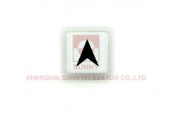 China Elevator Parts Durable Plastic Push Button Light Without Braille 12VDC And 24VDC supplier