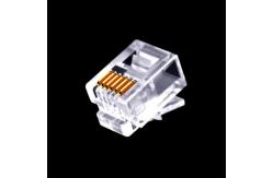 China Cat3 6P6C RJ11 Connector Plug Accessories Nickel Shield Plating supplier