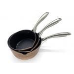 Marble Heat Resistant Coating EEC 12cm Aluminum Milk Pan for sale