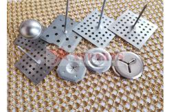 China 50mmx50mm Perforated Base Aluminum Pins For Installing Thermal Insulation Construction supplier