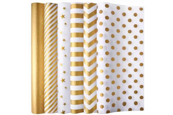 Customized Glitter Gift Wrapping Paper Recyclable OEM / ODM