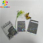 Glitter Flash Star Hologram Mylar k Bags Glossy Three Side Seal Facial Mask Packing for sale