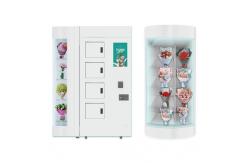 China Touch Advertising Screen 19in Flower Vending Machine With Transparent Shelf supplier