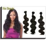 Tangle - Free Cambodian Virgin Hair / Malaysian Body Wave Hair Extensions Sleek for sale