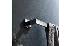 China Brushed Silver Bathroom Towel Bars Wall Mounted Modern Square Towel Holder supplier