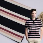 Healthy And Soft Stiff Breathable Refreshing Lenjing Modal ​Striped Material Fabric For Polo Shirt for sale