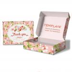 Custom Printed Mailer Box Pink Personalized Cosmetics Mailing Packaging Boxes Thank You Gift Wrap Cardboard for sale