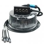 Multi-Channel 4 Channel Signal Sockets Industrial Electric CAT6 SF/UTP Network Cord Retractable Cable Reel for sale