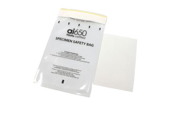 Customized Biohazard Self Adhesive Bag Waterproof Chemical Test Biological