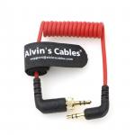 Alvin's Cables Locking 3.5mm TRS to 3.5mm TRS Audio Cable for Sennheiser Deity TC-1 Right Angle TRS Coiled Cable for DSL for sale