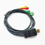 Compatible Schiller MT200 MT101 One Piece ECG Holter 4 Leads Cable Black Color for Patient Monitor for sale