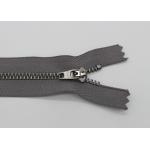 Grey Tape Silver Metal Zipper , Light Nickel Magnetic Gold Metal Zipper For Jeans Placket for sale