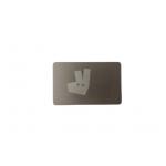 Brushed Etch Silk Screen 0.5mm Metal Business Cards Double Sided for sale